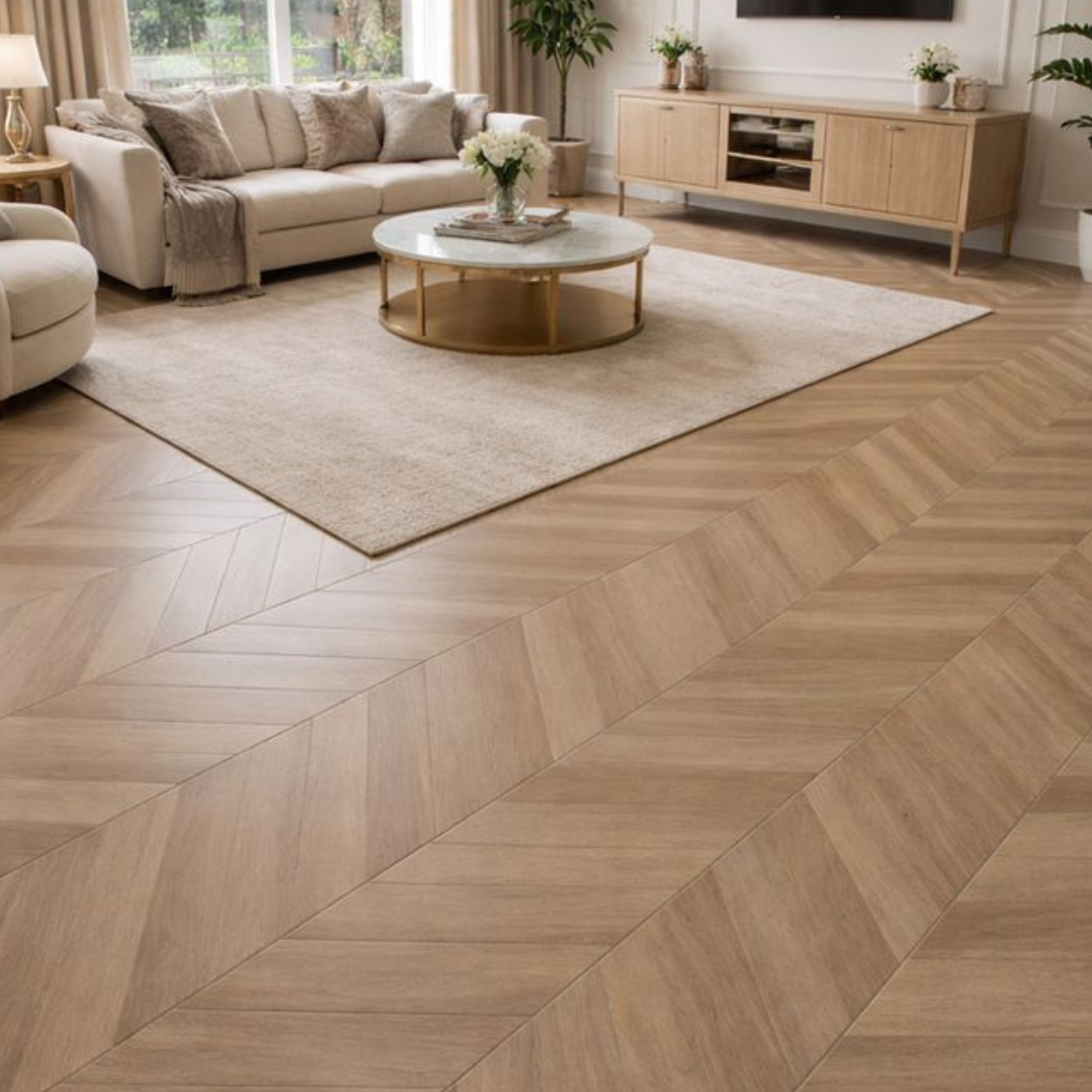 Engineered wood chevron